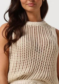 beige y.a.s. top yasjoani sl knit top