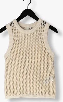beige y.a.s. top yasjoani sl knit top