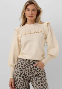 beige y.a.s. trui yasjum ls knit pullover