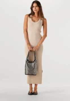 beige ydence maxi jurk knitted dress ariel