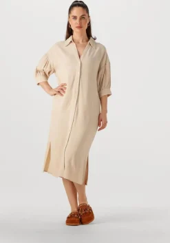 beige ydence midi jurk dress sienna