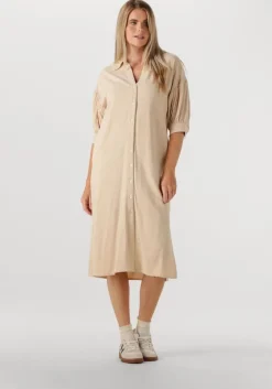 beige ydence midi jurk dress sienna