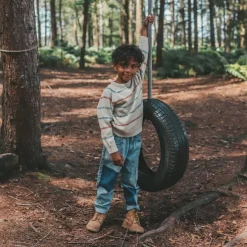 beige your wishes trui stripe knit