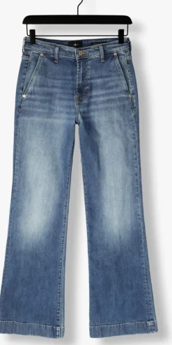 blauwe 7 for all mankind flared jeans modern dojo trouser royalty with carpenter details