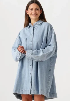 blauwe 7 for all mankind mini jurk overshirt dress