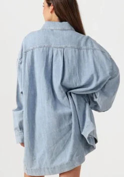 blauwe 7 for all mankind mini jurk overshirt dress