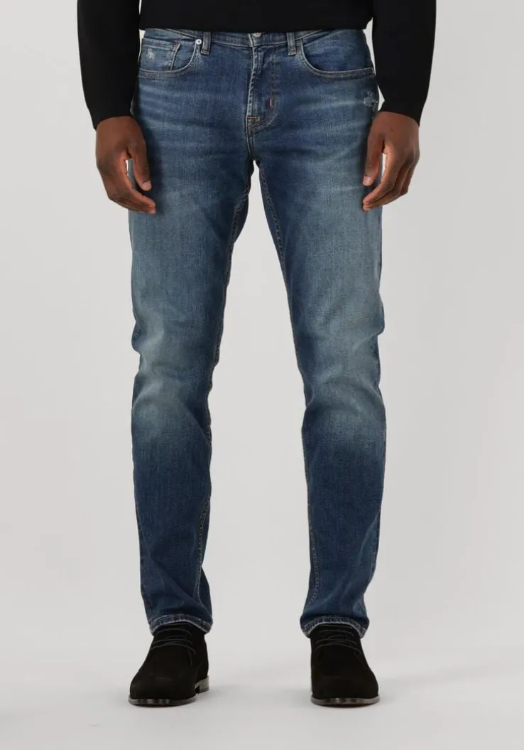 blauwe 7 for all mankind straight leg jeans slimmy tapered