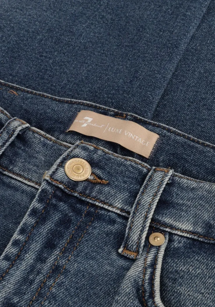 blauwe 7 for all mankind straight leg jeans roxanne