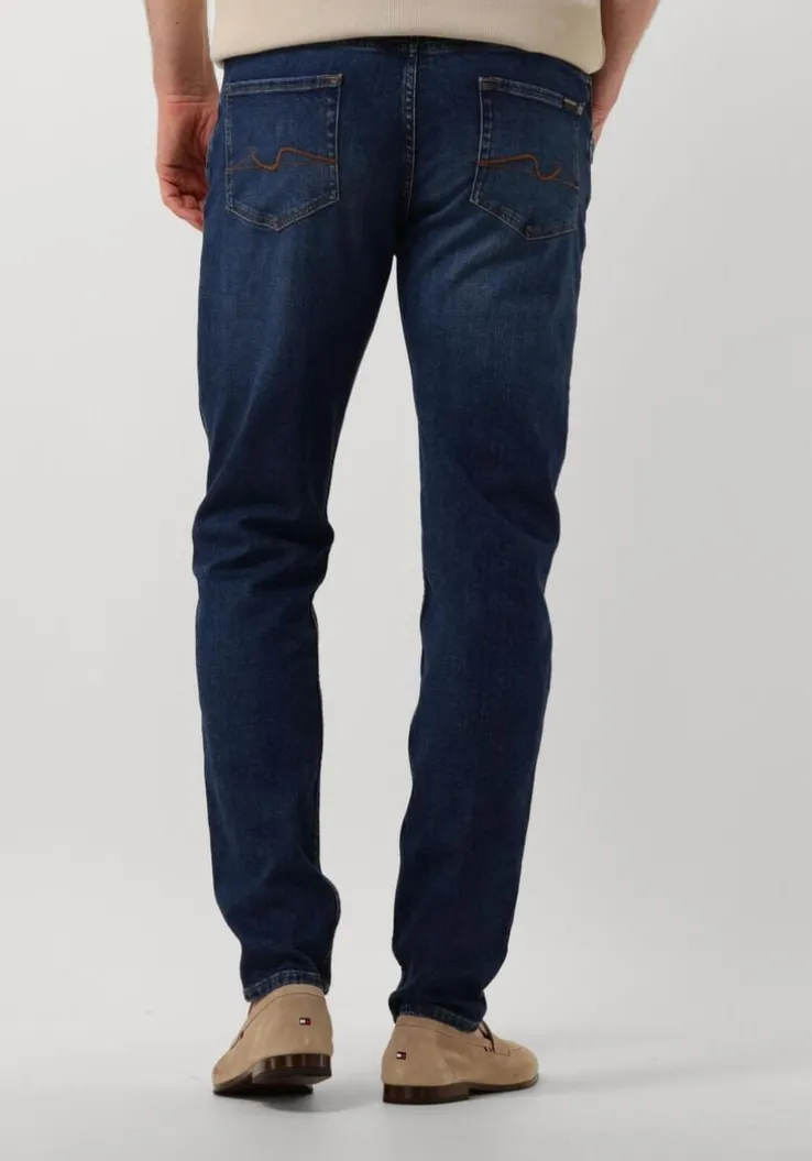 blauwe 7 for all mankind straight leg jeans slimmy tapered