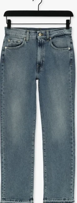 blauwe 7 for all mankind straight leg jeans tall logan strovepipe higher with unrolled hem