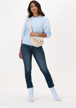 blauwe 7 for all mankind straight leg jeans roxanne anke