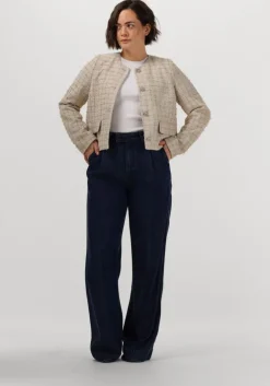 blauwe 7 for all mankind wide jeans pleated trouser stormy