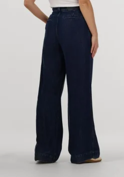 blauwe 7 for all mankind wide jeans pleated trouser stormy