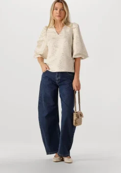 blauwe abrand jeans barrel jeans mid barrel jean tara