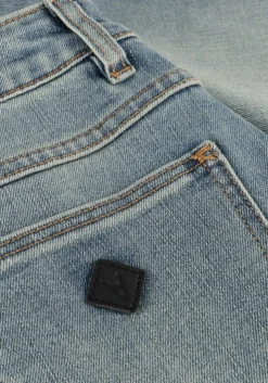 blauwe abrand jeans minirok a line skirt gisele