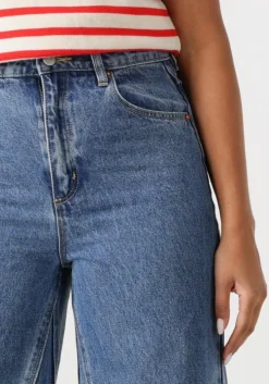 blauwe abrand jeans wide jeans super wide chantell