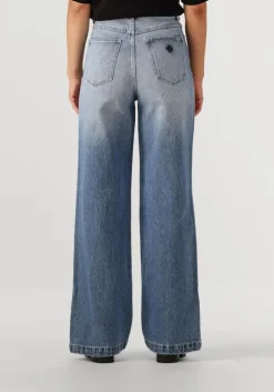 blauwe abrand jeans wide jeans 94 high wide jenna