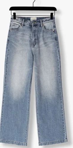 blauwe abrand jeans wide jeans 94 high wide jenna