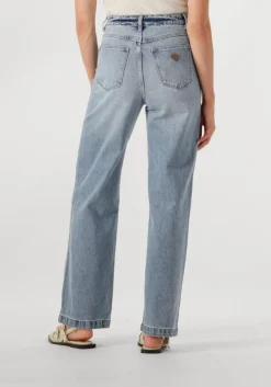 blauwe abrand jeans wide jeans high wide liv