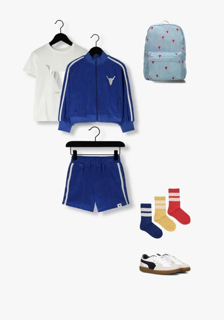 blauwe alix mini vest terry cardigan