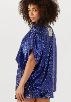 blauwe alix the label blouses woven sequins top