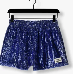 blauwe alix the label broeken woven sequins shorts