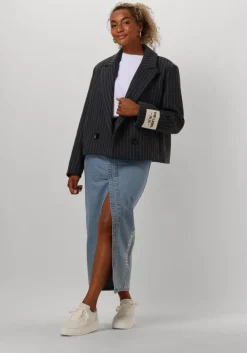 blauwe alix the label maxirok ladies woven the label maxi denim skirt