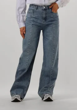 blauwe alix the label wide jeans ladies woven soft denim wide leg pants