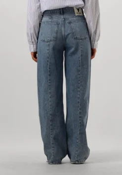 blauwe alix the label wide jeans ladies woven soft denim wide leg pants