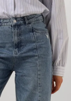 blauwe alix the label wide jeans ladies woven soft denim wide leg pants