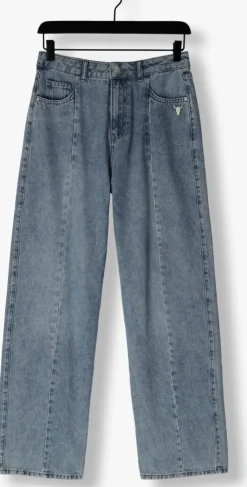 blauwe alix the label wide jeans ladies woven soft denim wide leg pants