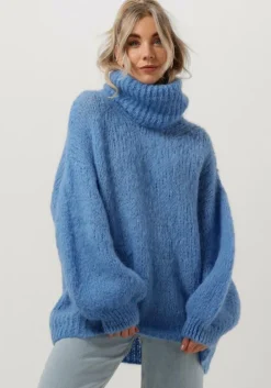 blauwe american dreams coltrui pepper roll neck alpaca pullover