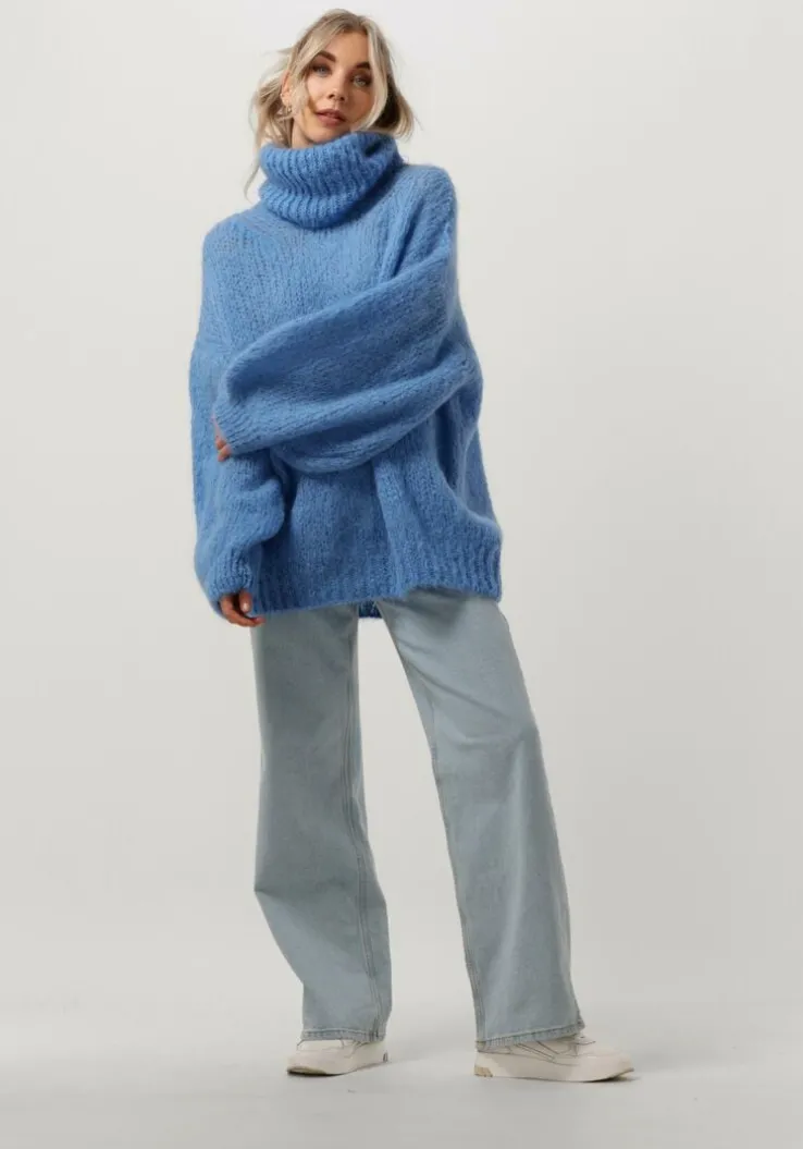blauwe american dreams coltrui pepper roll neck alpaca pullover