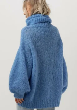 blauwe american dreams coltrui pepper roll neck alpaca pullover