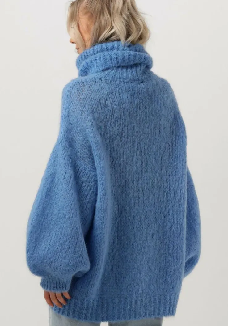 blauwe american dreams coltrui pepper roll neck alpaca pullover