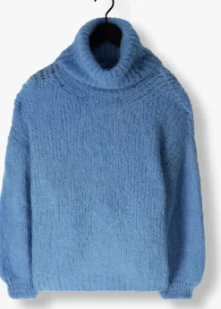 blauwe american dreams coltrui pepper roll neck alpaca pullover