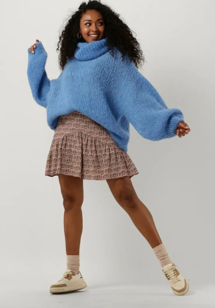 blauwe american dreams coltrui pepper roll neck alpaca pullover