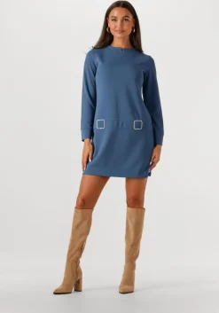 blauwe ana alcazar mini jurk dress clasp