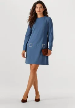 blauwe ana alcazar mini jurk dress clasp