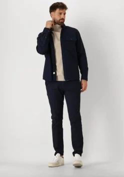 blauwe anerkjendt casual overhemd akkonrad herringbone shirt
