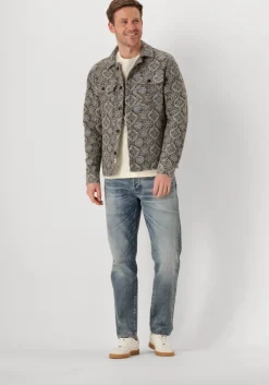 blauwe anerkjendt overhemden akoscar jaquard over shirt