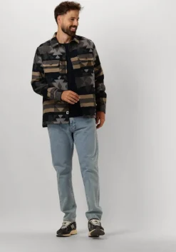 blauwe anerkjendt polo / t-shirt akkikki l/s waffle tee