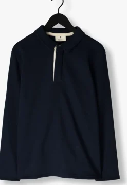 blauwe anerkjendt trui aksoren polo sweat