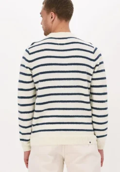 blauwe anerkjendt trui akrico stripe knit