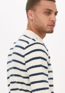blauwe anerkjendt trui akrico stripe knit