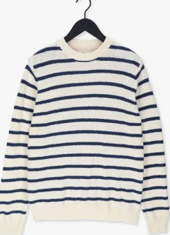 blauwe anerkjendt trui akrico stripe knit