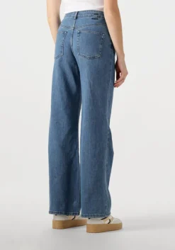 blauwe another label wide jeans moore denim
