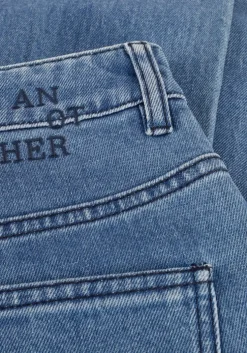 blauwe another label wide jeans moore denim
