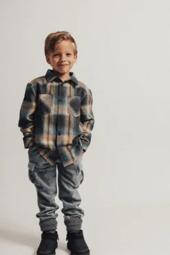 blauwe baje studio cargobroeken woolwich