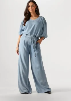 blauwe beaumont wijde broek kimberley pants